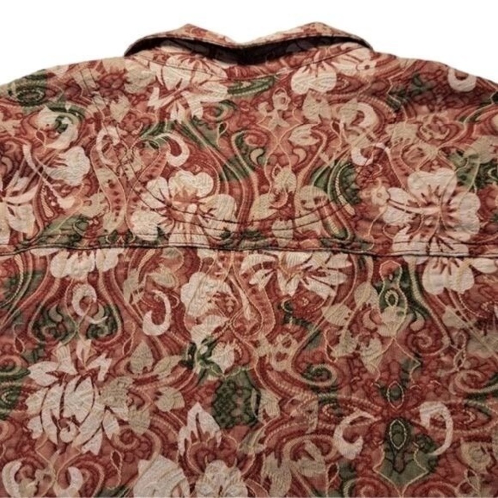 Rebecca Malone Vintage Women's Floral Quilt Pink & Green Size L - Picture 7 of 13